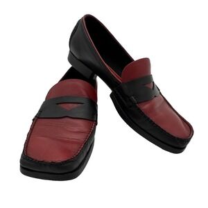 Cole Haan Country Red and Black Leather Driving Shoe Loafers. Size 7 flats